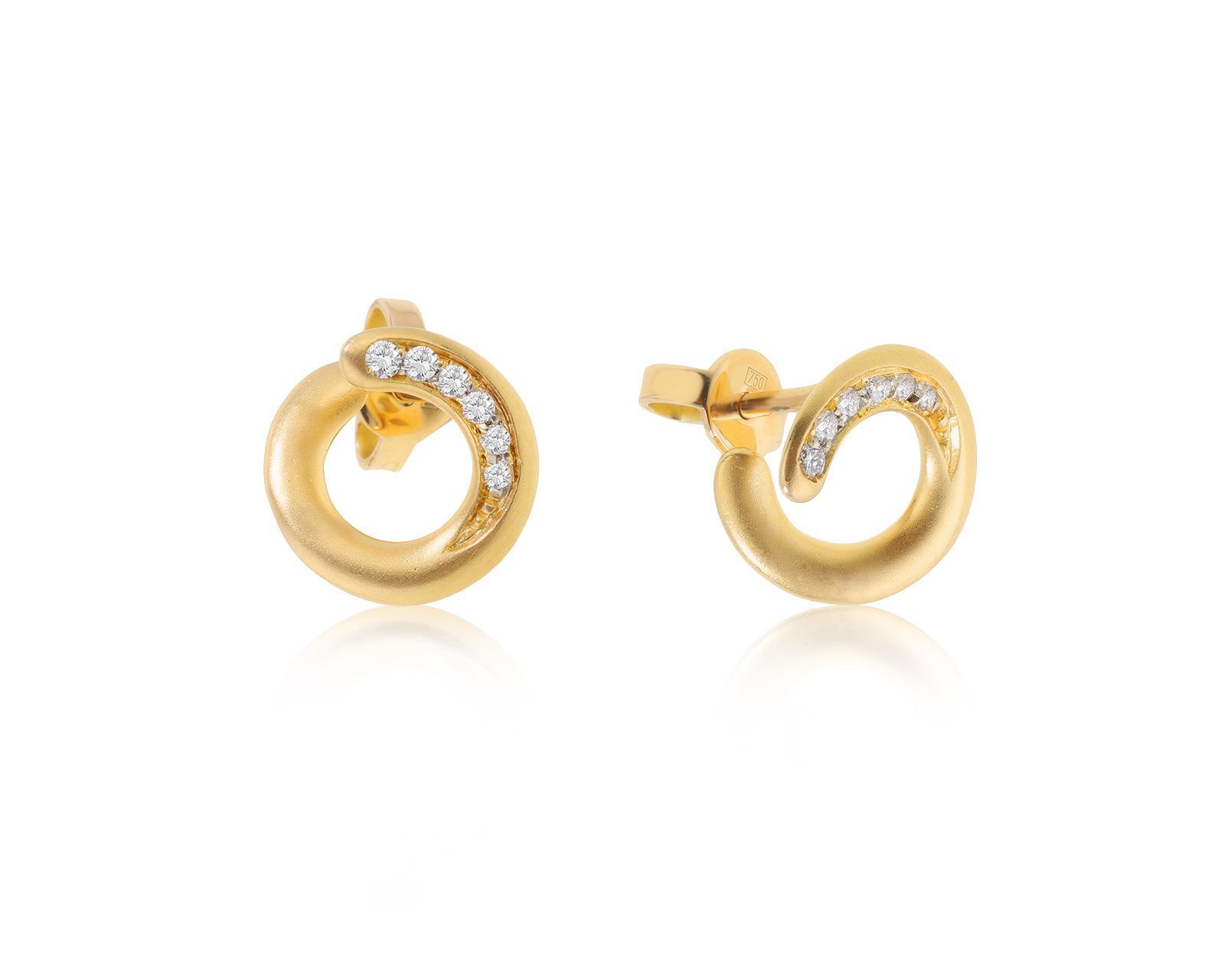 Оригинальные золотые серьги с бриллиантами 0.14ct H.Stern 041022/4