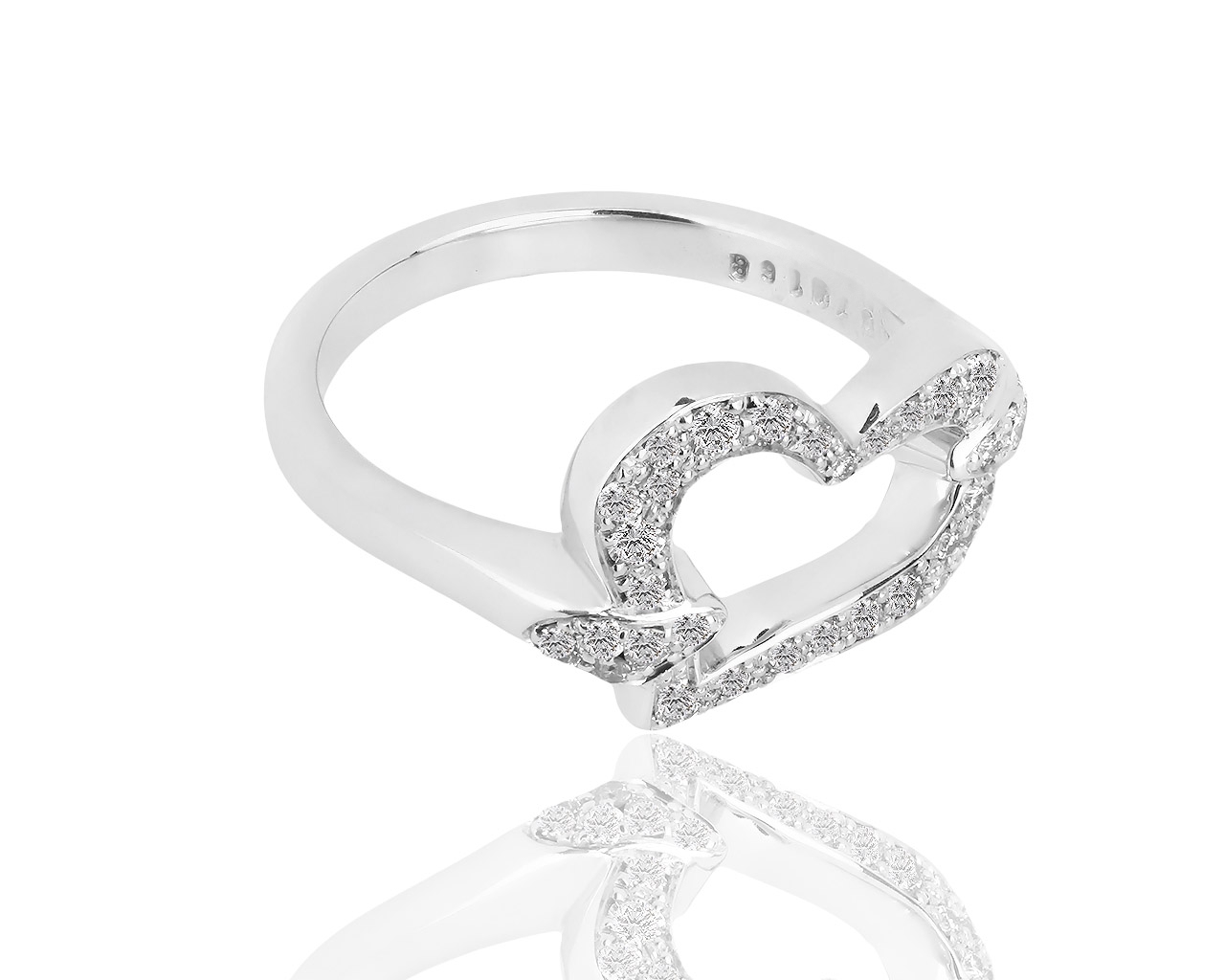 Прекрасное золотое кольцо с бриллиантами 0.31ct Piaget Heart