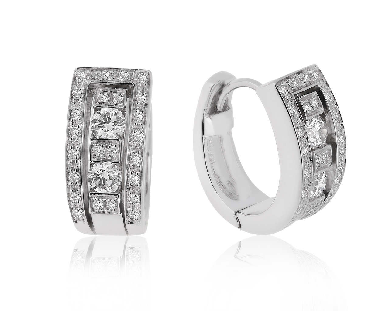 Оригинальные золотые серьги с бриллиантами 0.73ct Damiani Belle Epoque