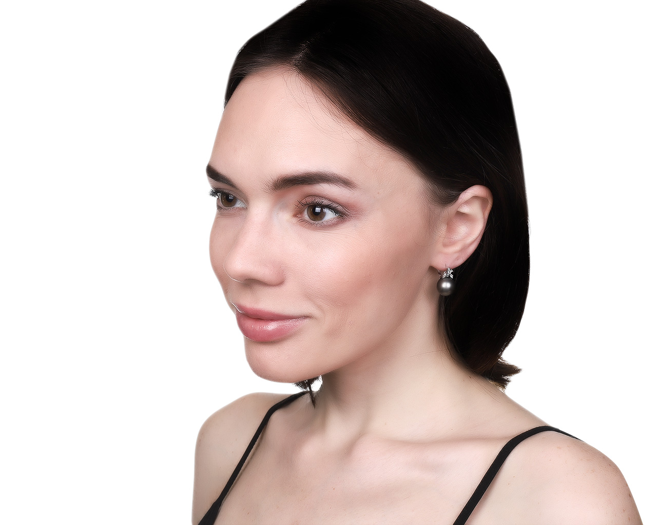 Притягательные золотые серьги с жемчугом 11.80 мм