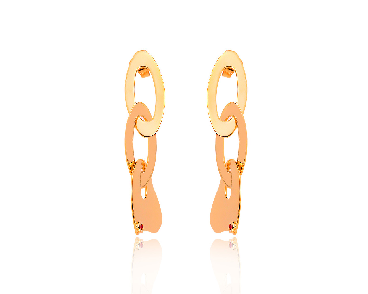 Оригинальные золотые серьги с рубинами 0.04ct Roberto Coin 311019/6