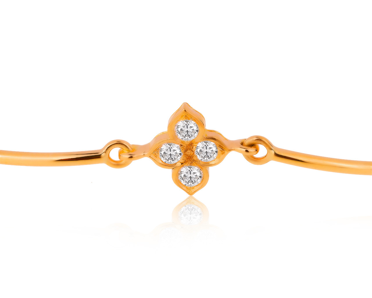 Оригинальный золотой браслет с бриллиантами 0.24ct Cartier Hindu Floral