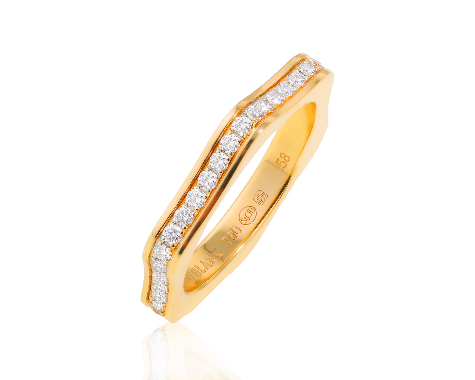 Оригинальное золотое кольцо Montblanc 4810