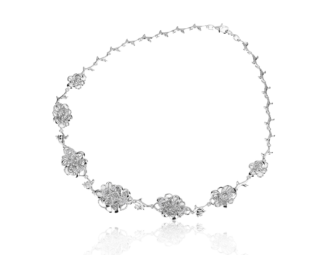 Прекрасное золотое колье с бриллиантами 0.47ct 040820/7 Прекрасное золотое колье с бриллиантами 0.47ct 040820/7