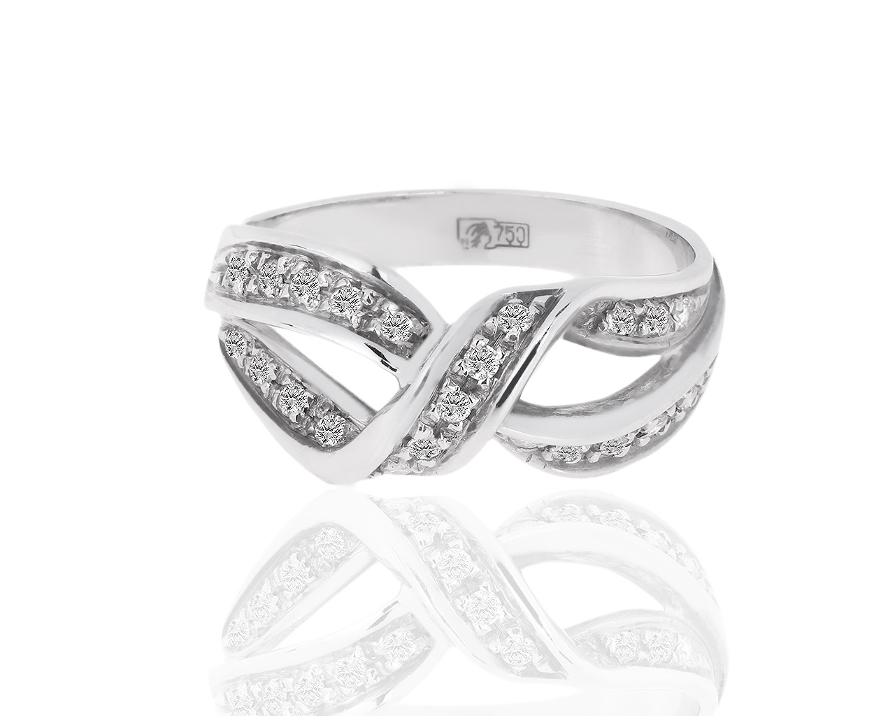 Оригинальное золотое кольцо с бриллиантами 0.25ct Damiani 111018/3
