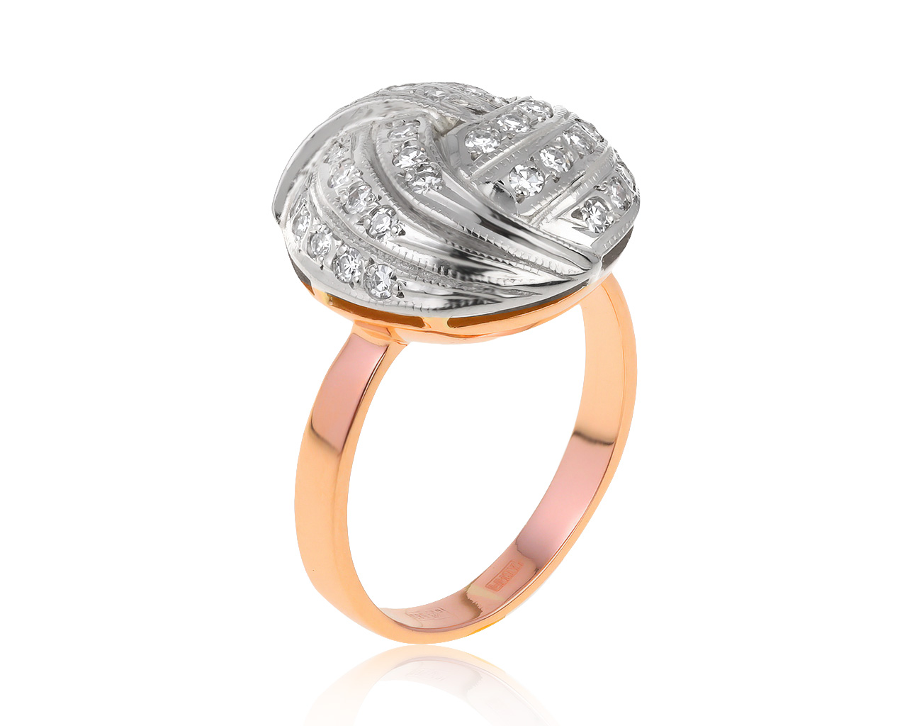 Изящное золотое кольцо с бриллиантами 0.58ct 220521/4