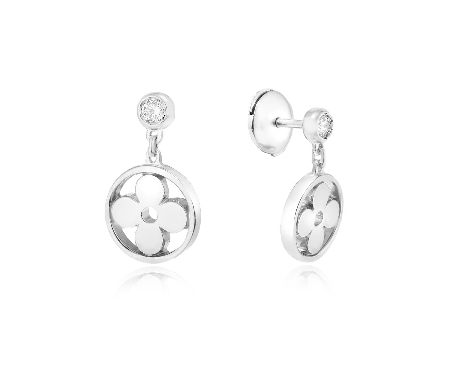 Оригинальные золотые серьги Louis Vuitton Blossom 131223/8