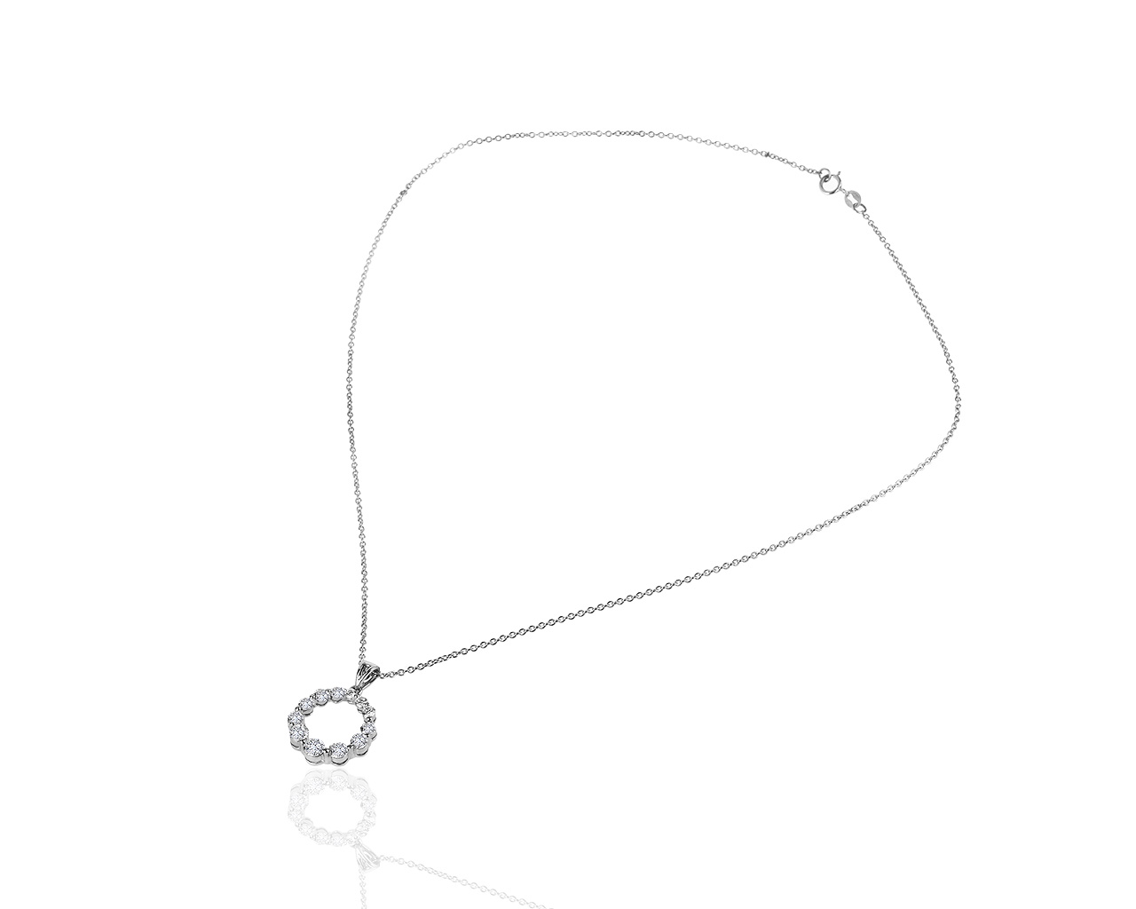 Итальянский золотой кулон с бриллиантами 1.36ct