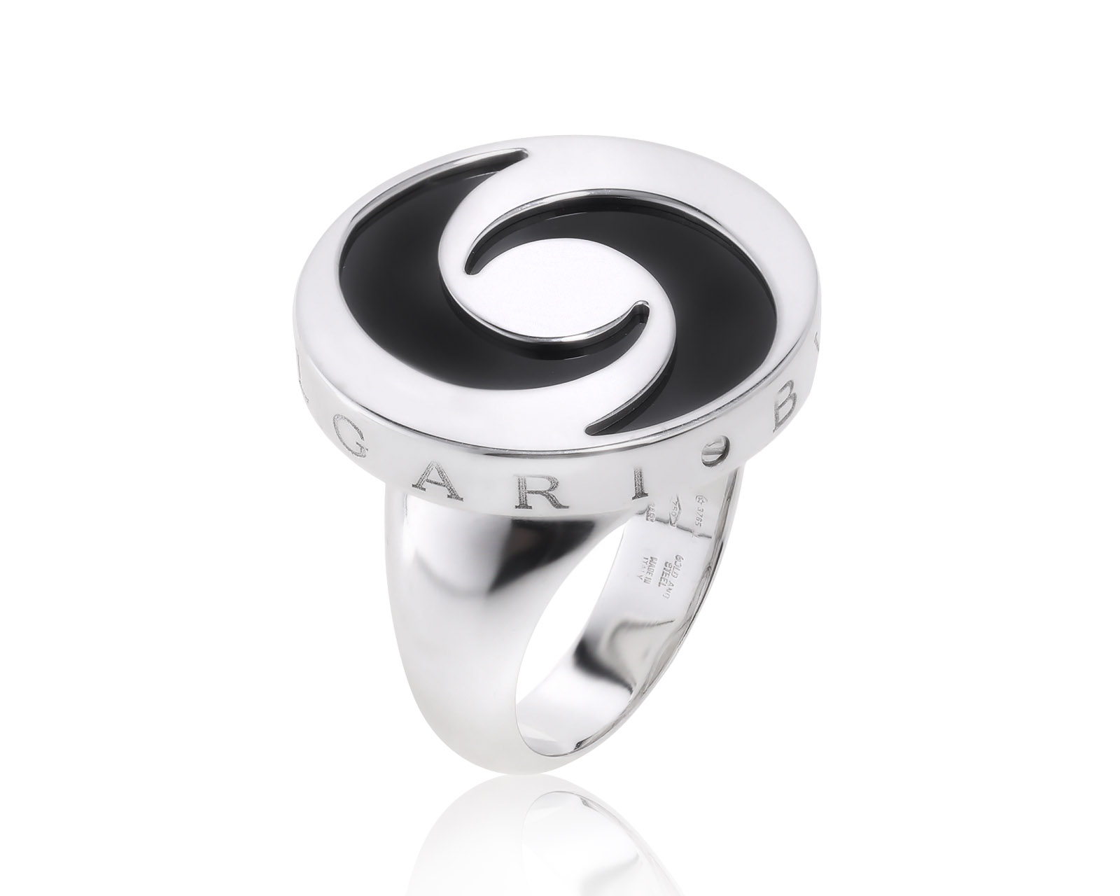 Оригинальное золотое кольцо Bvlgari Optical Illusion 200223/1