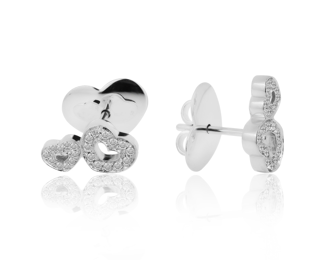 Оригинальные золотые серьги с бриллиантами 0.26ct Pasquale Bruni Amore