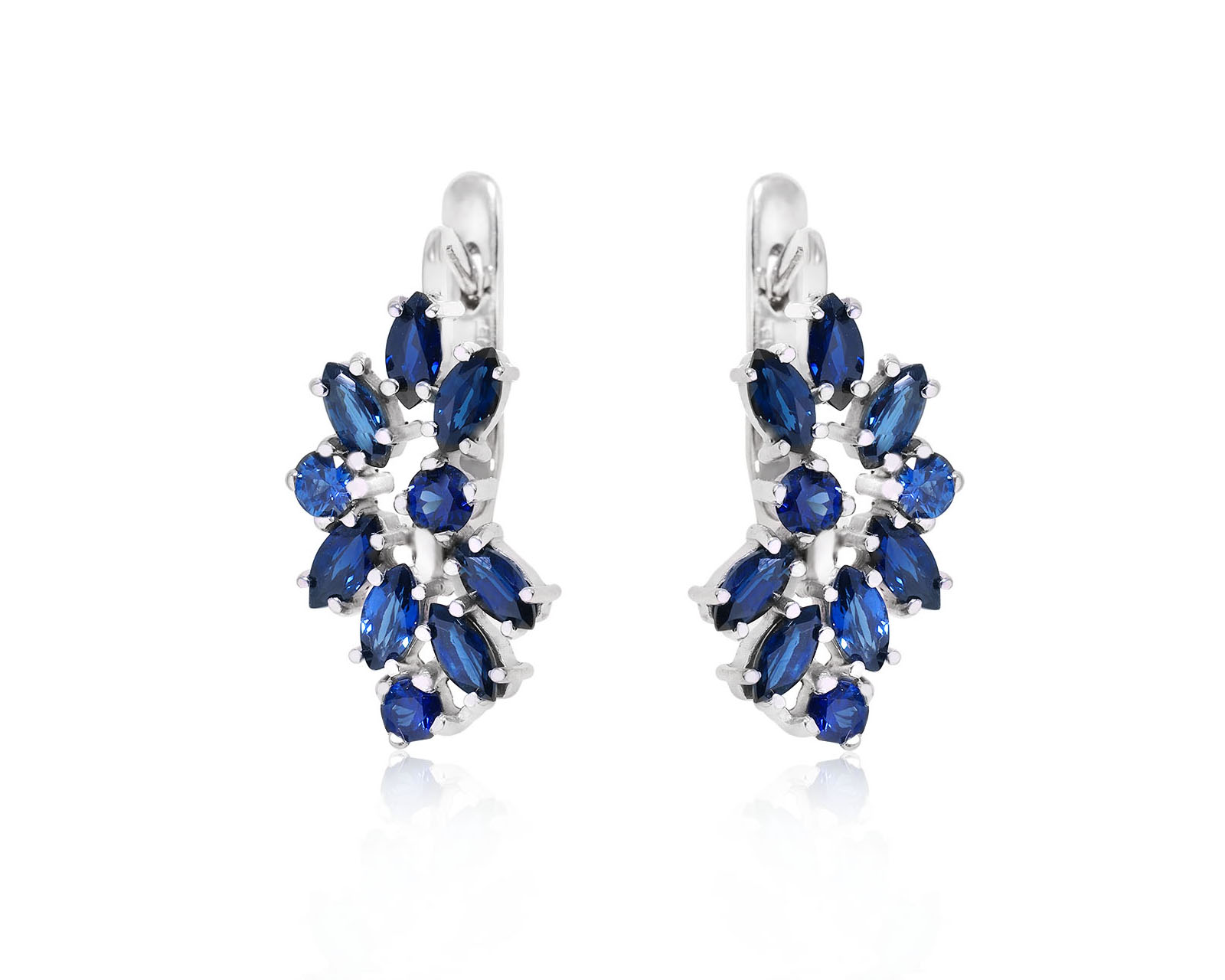 Золотые серьги с сапфирами 3.02ct 251024/19 Золотые серьги с сапфирами 3.02ct 251024/19