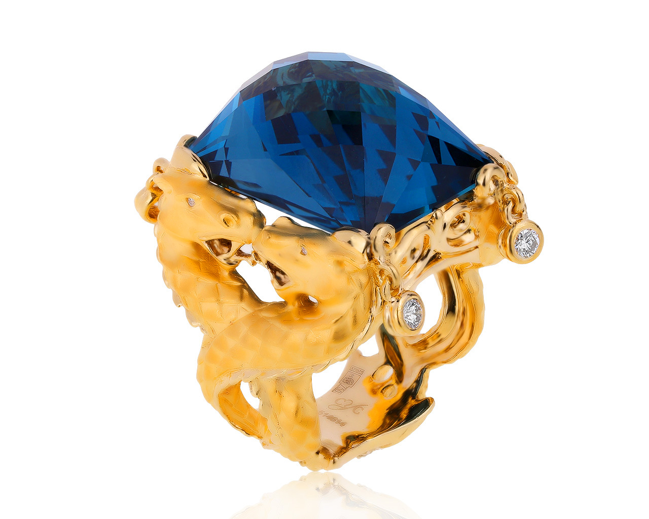 Оригинальное золотое кольцо с топазом 24.35ct Carrera y Carrera 160620/4