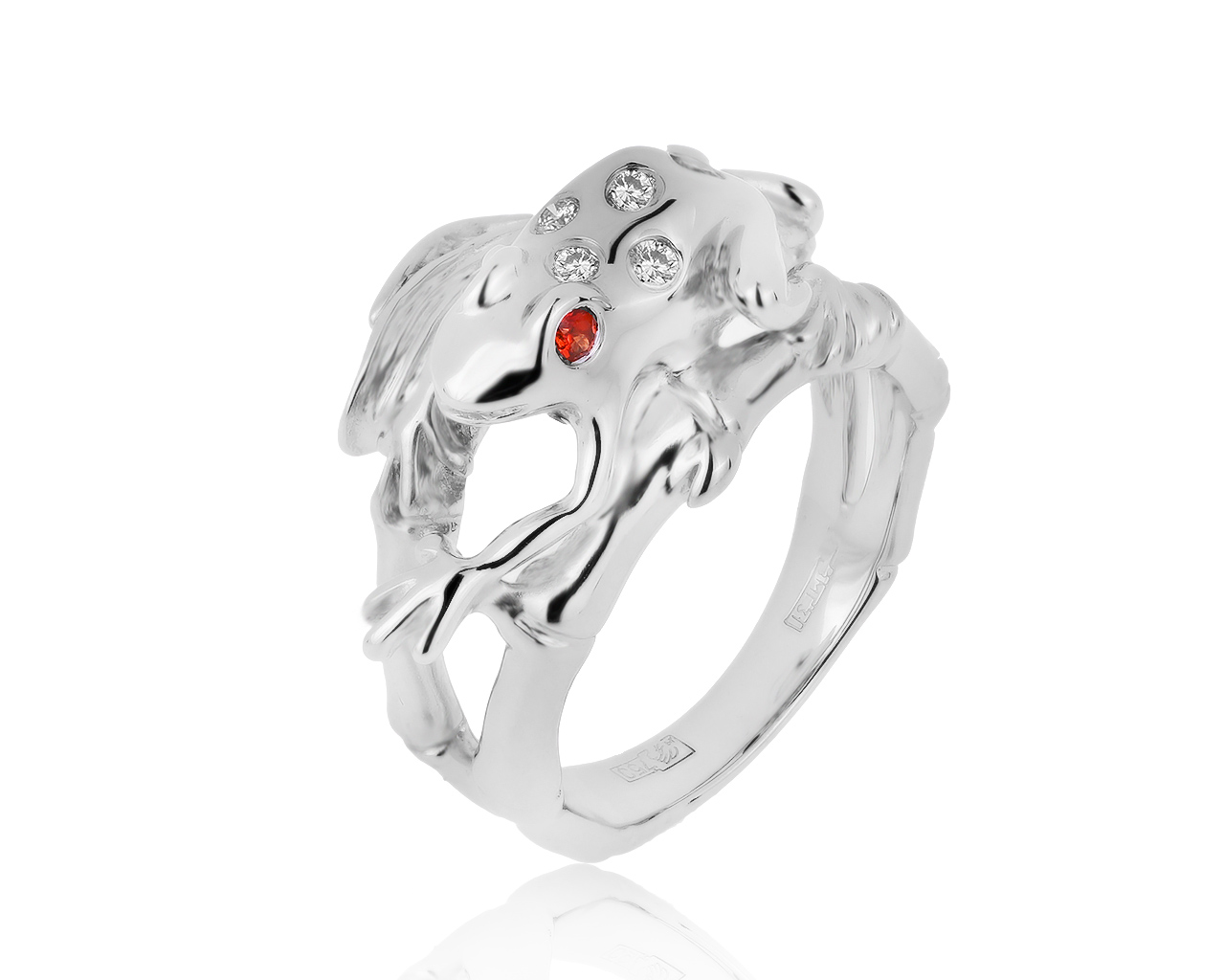 Прелестное золотое кольцо с бриллиантами 0.15ct 260520/8