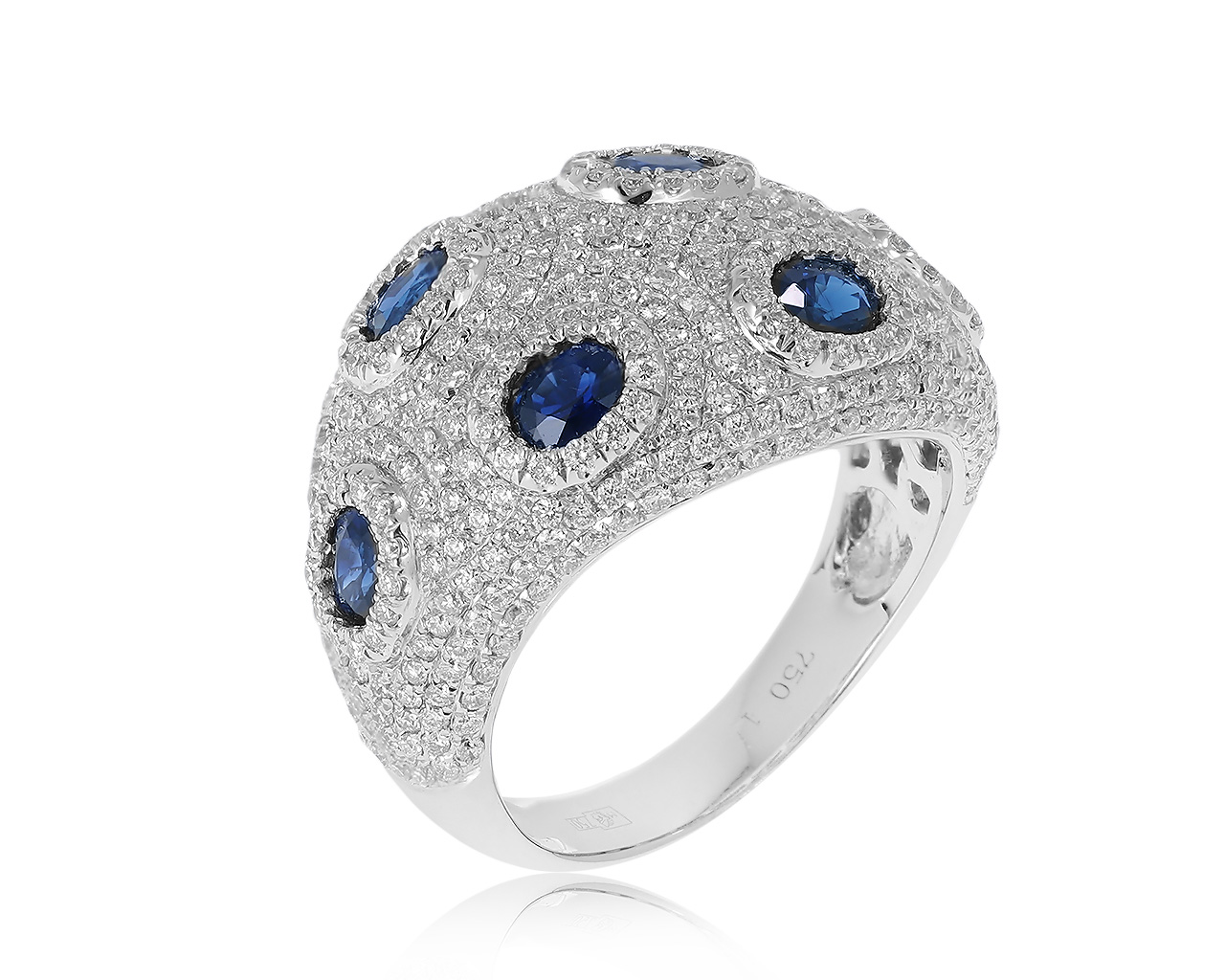 Оригинальное золотое кольцо с бриллиантами 1.40ct Roberto Bravo 201020/12