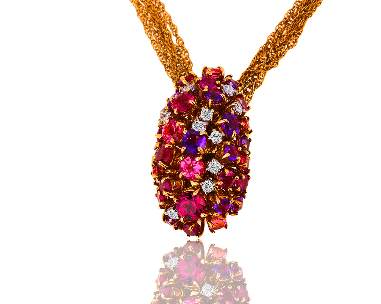 Оригинальная золотая подвеска с бриллиантами 0.35ct Alfieri&St.John 151217/30