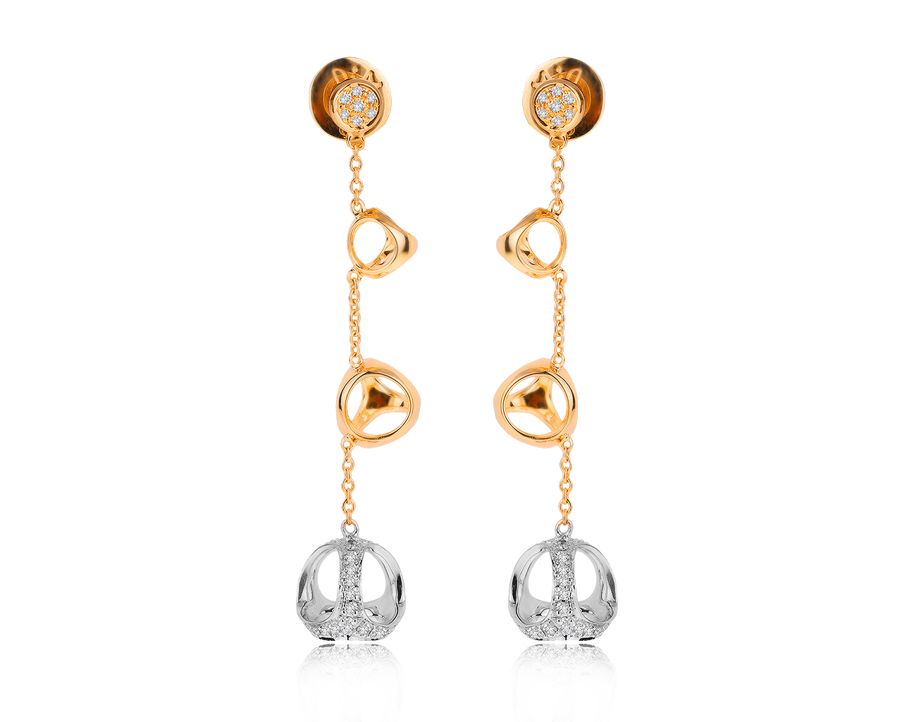 Оригинальные золотые серьги с бриллиантами 0.58ct Di Modolo Triadra 151020/20