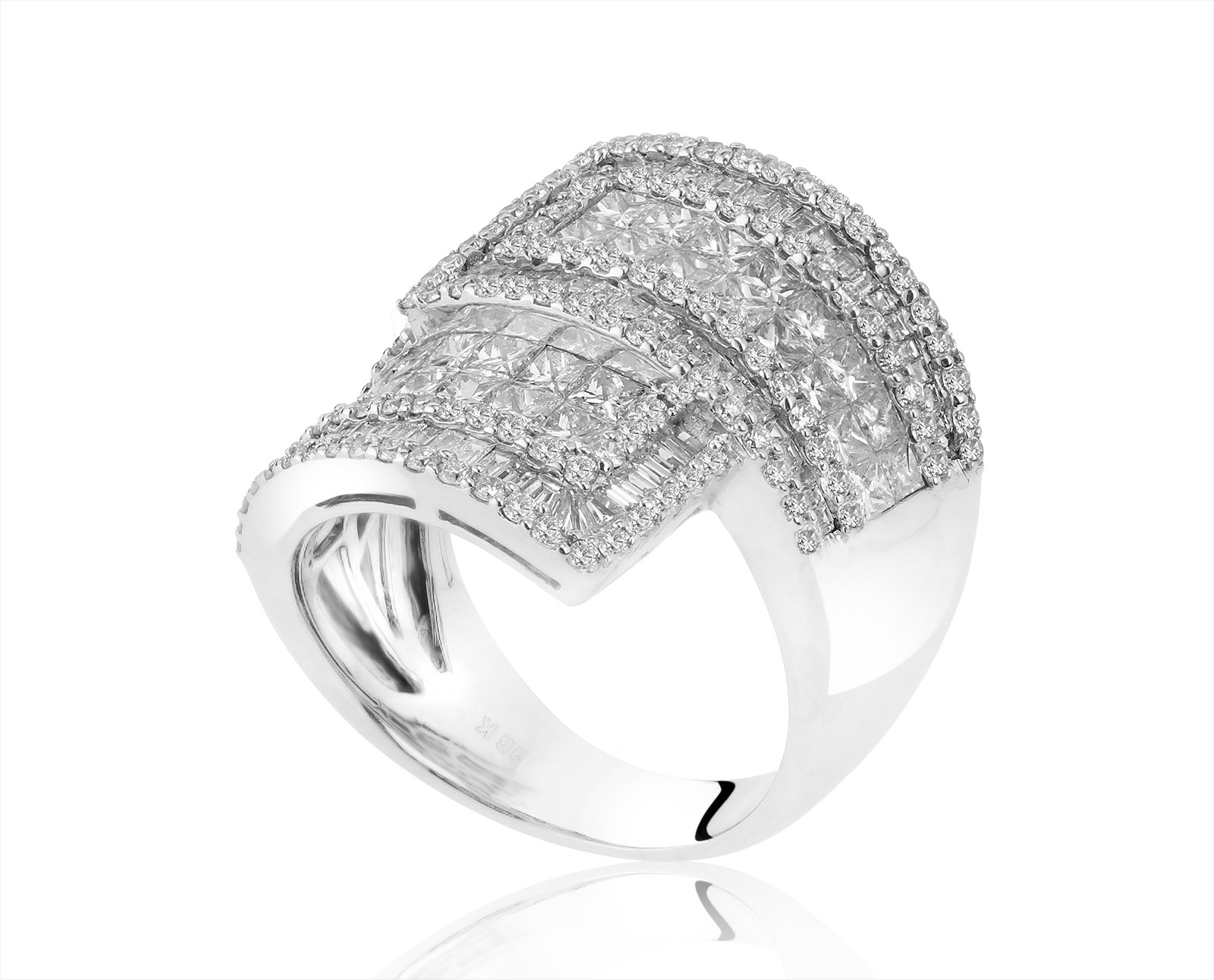 Прекрасное золотое кольцо с бриллиантами 3.98ct 260821/4