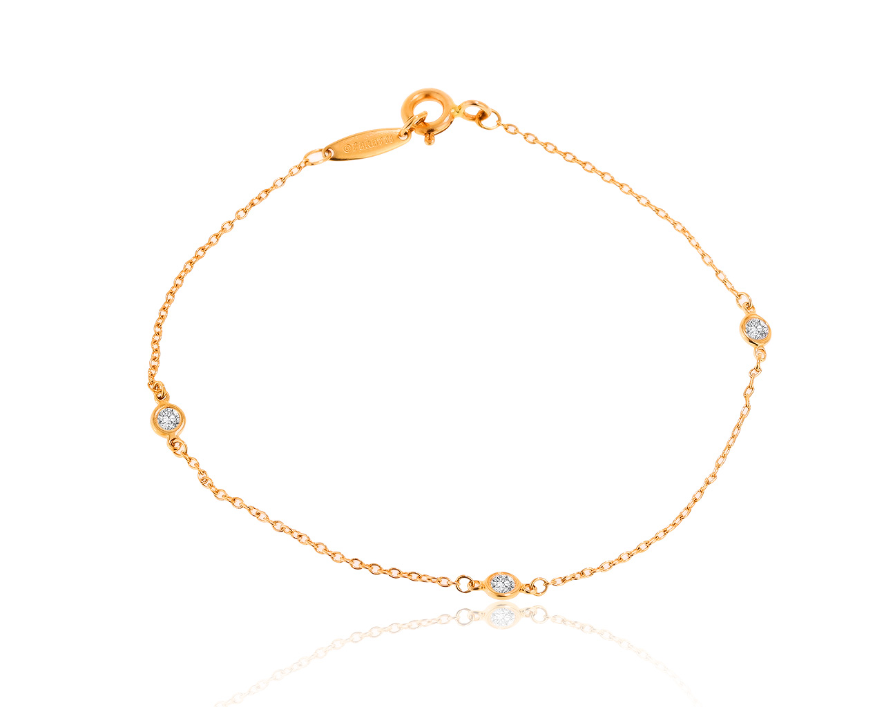 Оригинальный золотой браслет с бриллиантами 0.15ct Tiffany&Co Elsa Peretti 241220/7