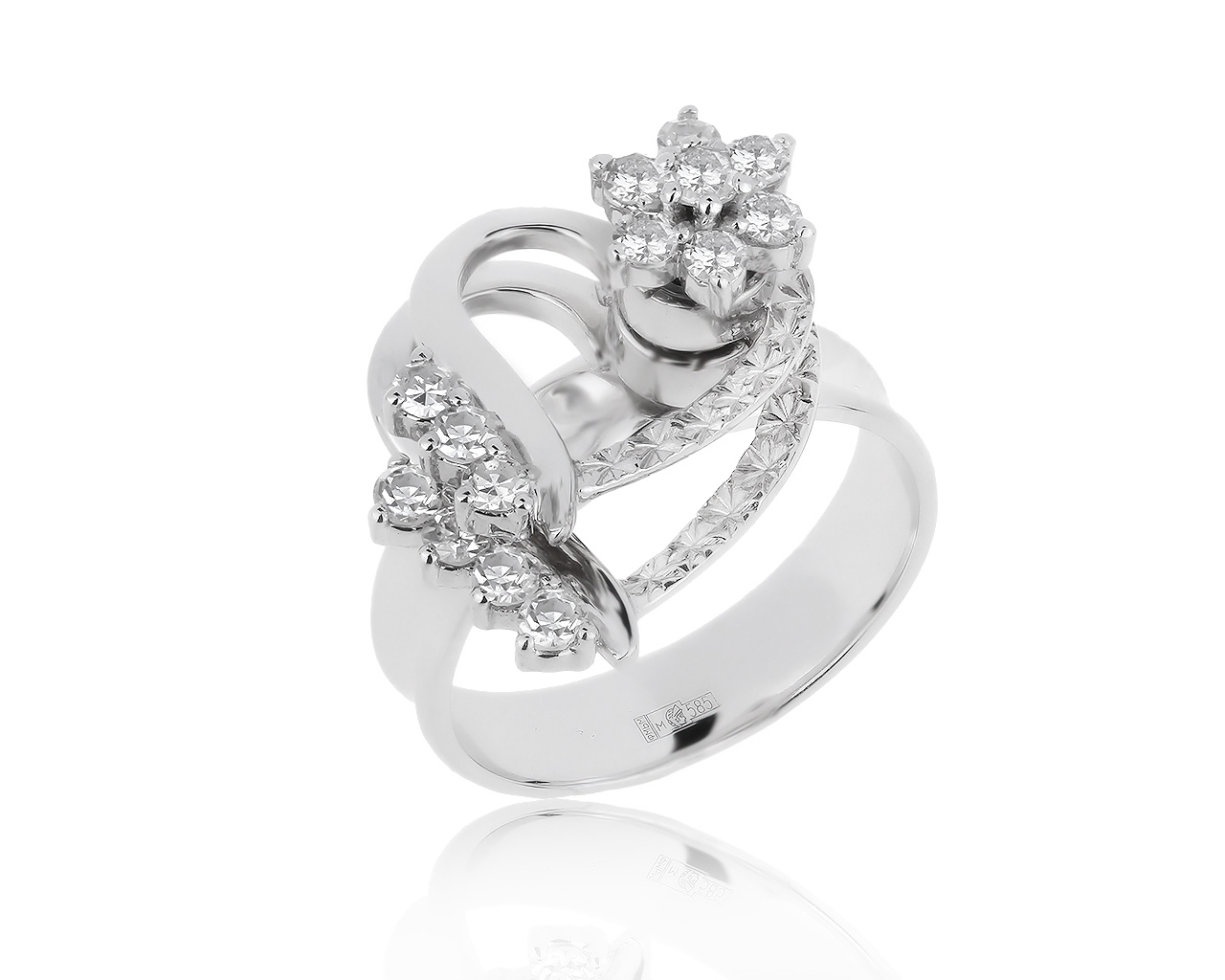 Завораживающее золотое кольцо с бриллиантами 0.52ct 100419/12