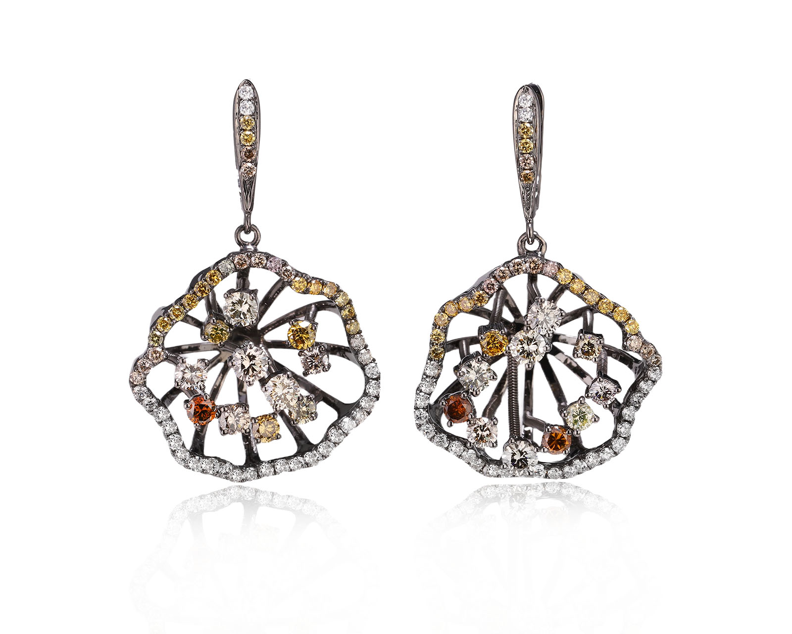 Золотые серьги с бриллиантами 4.20ct 240226/2