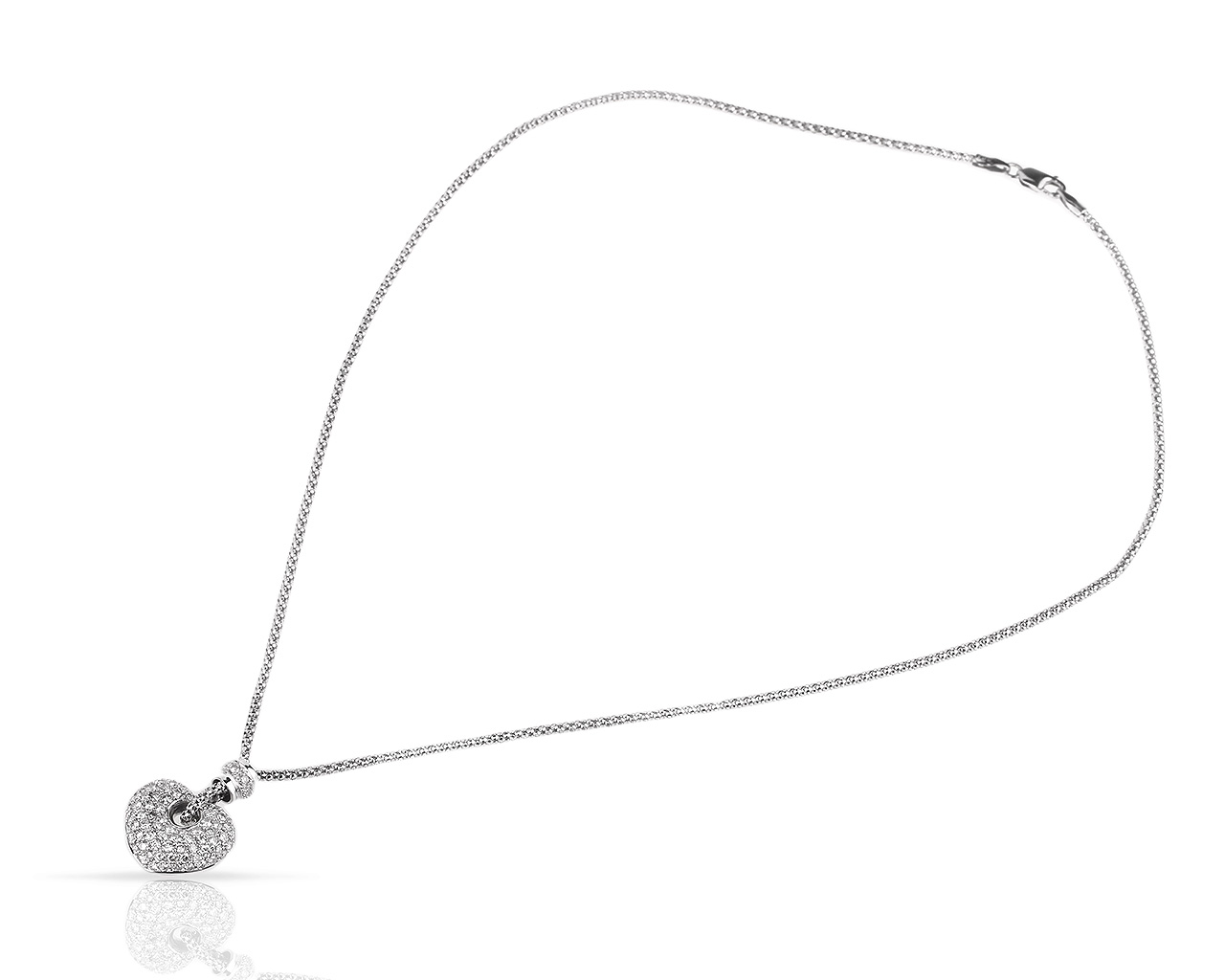 Итальянский золотой кулон с бриллиантами 1.35ct