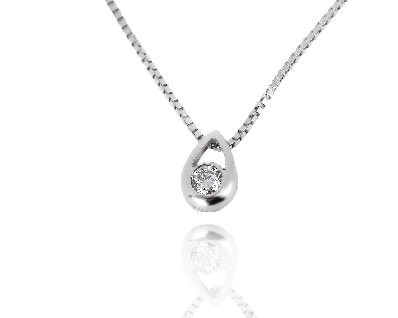 Итальянский золотой кулон с бриллиантом 0.15ct 021019/6