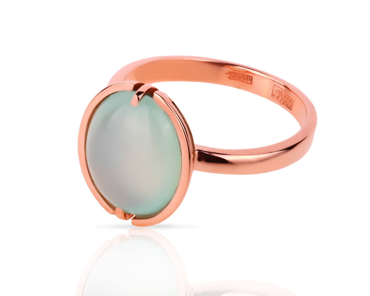 Изумительное золотое кольцо с халцедоном 131217/2