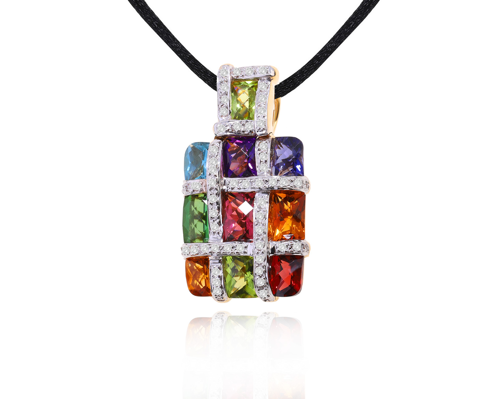 Оригинальный золотой кулон Bellari Mosaic 110724/7