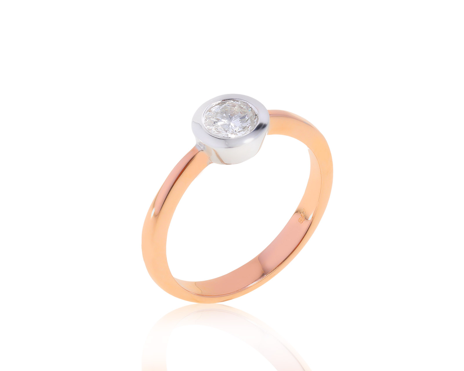 Чарующее золотое кольцо с бриллиантом 0.50ct 260722/4
