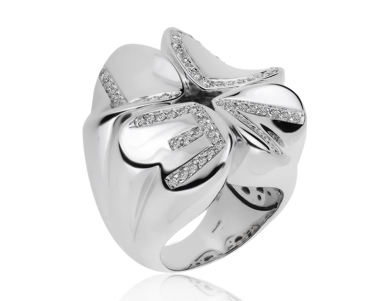 Оригинальное золотое кольцо с бриллиантами 0.77ct Pasquale Bruni 110620/3