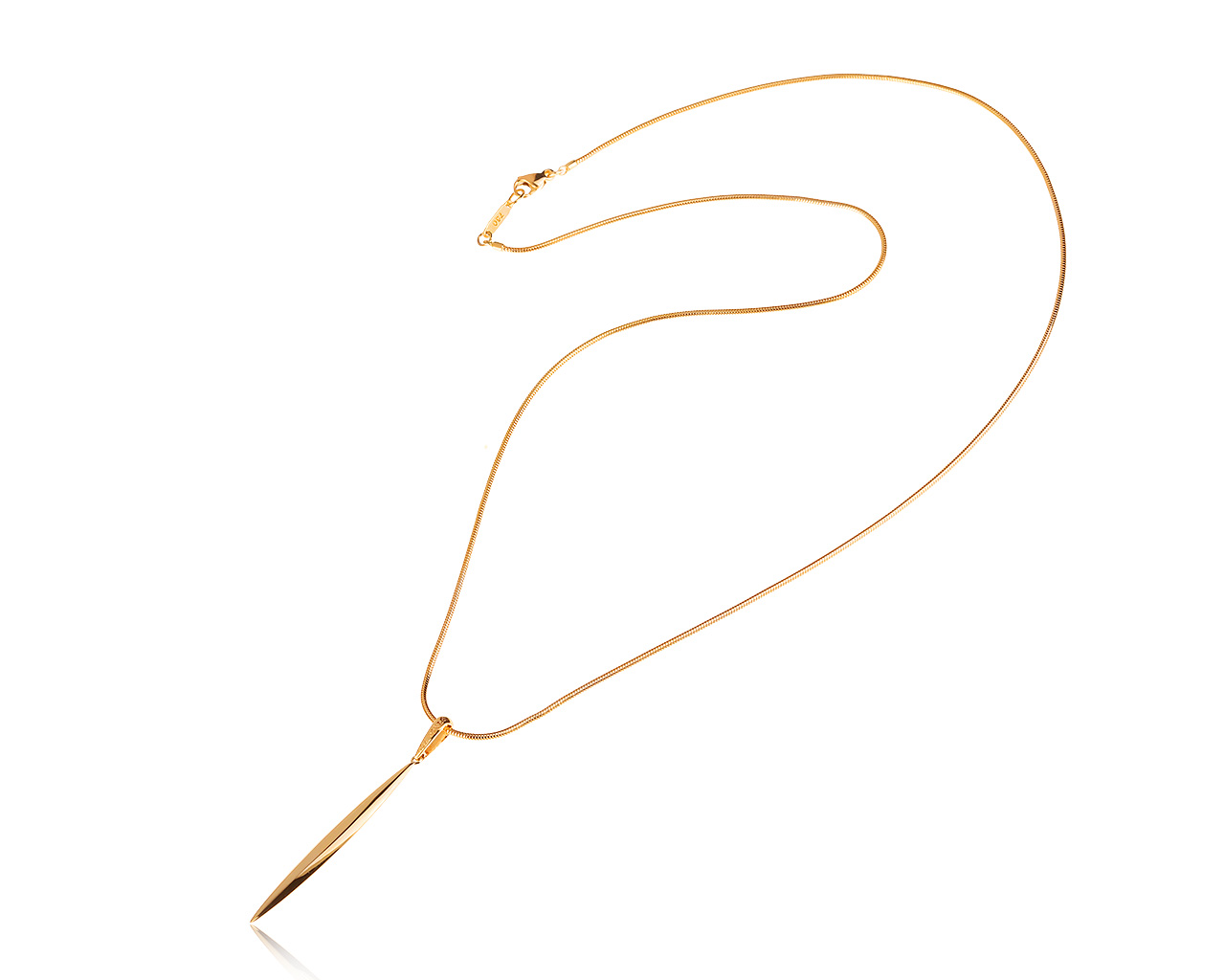 Оригинальный золотой кулон Tiffany&Co Feather