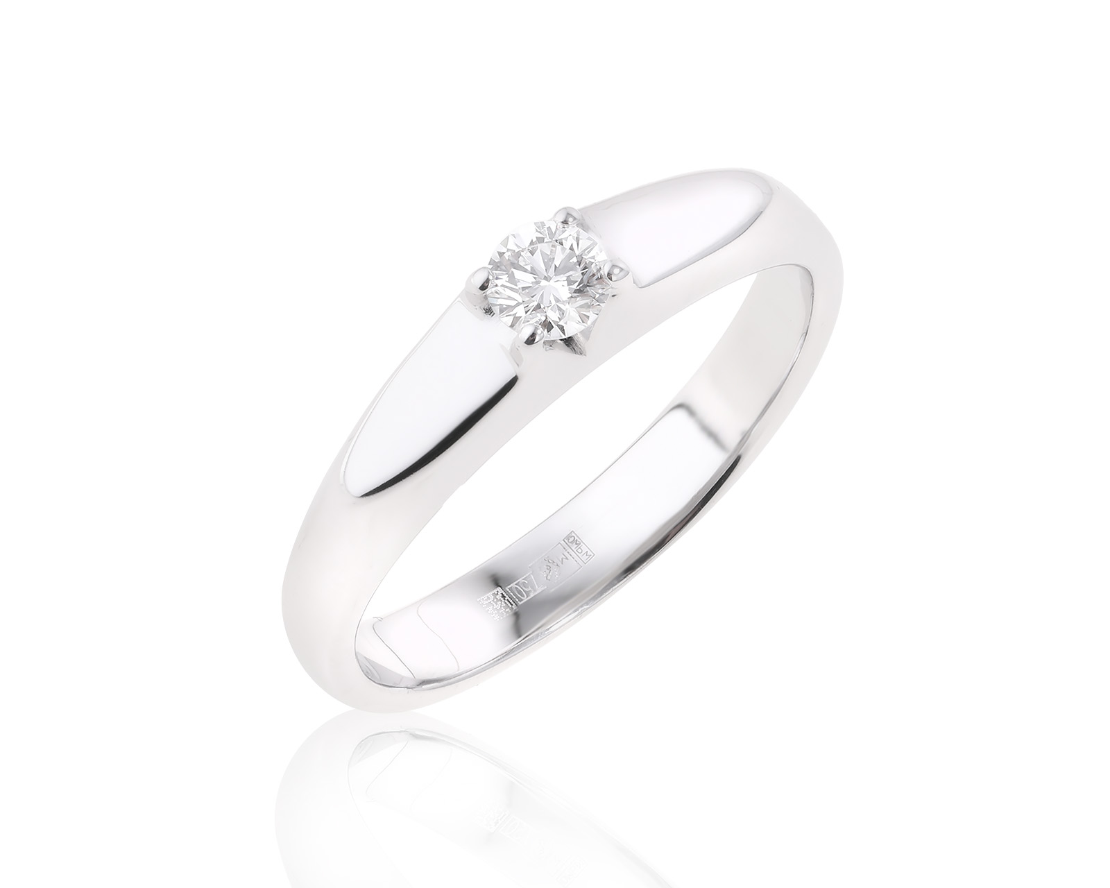 Золотое кольцо с бриллиантом 0.16ct 291024/6