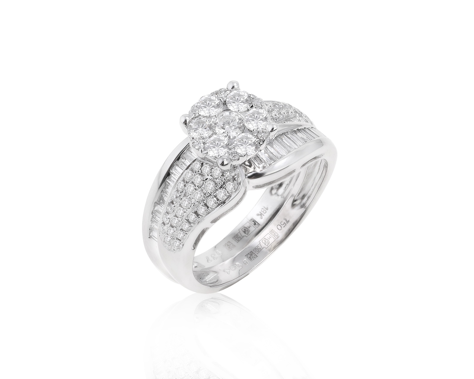 Золотое кольцо с бриллиантами 1.31ct 270624/5