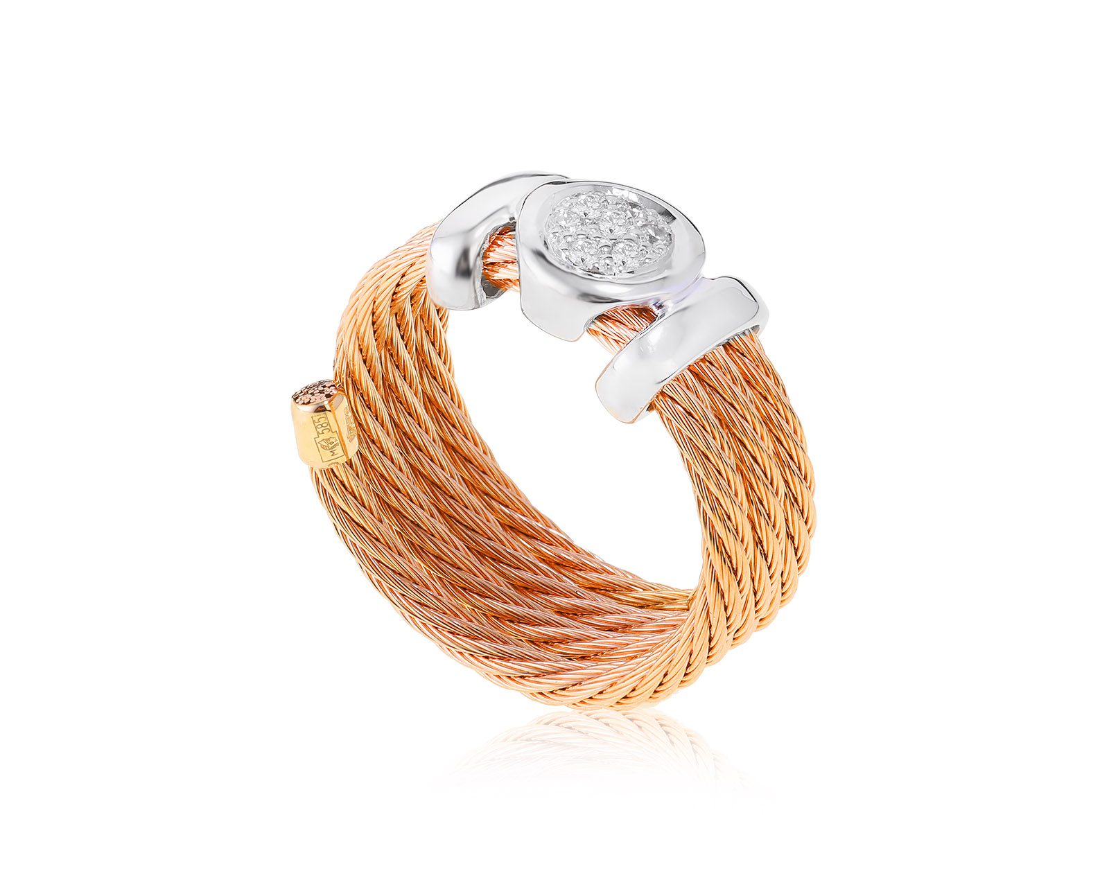 Красивое золотое кольцо с бриллиантами 0.09ct 310822/21