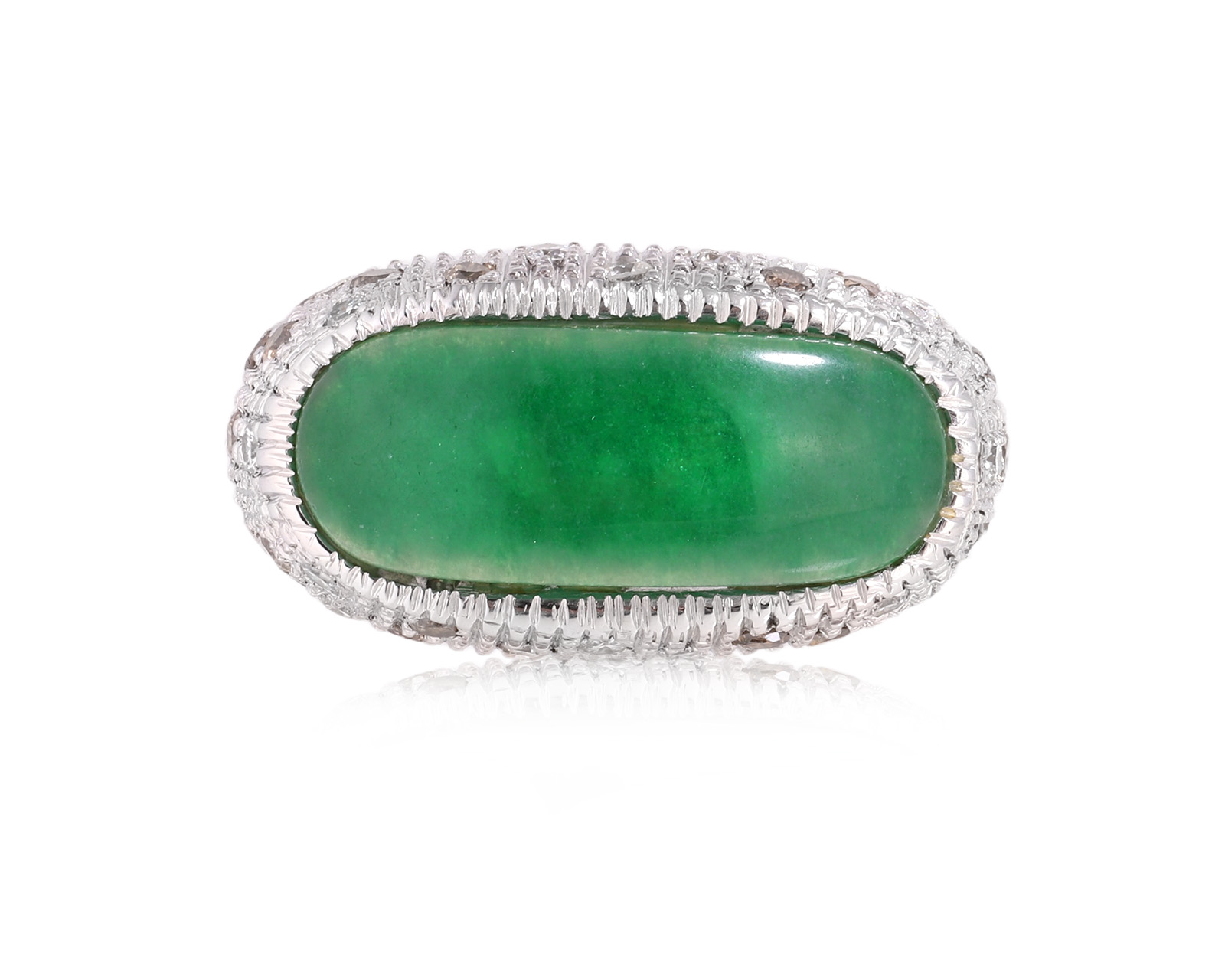 Золотое кольцо с халцедоном 4.22ct и бриллиантами 0.97ct