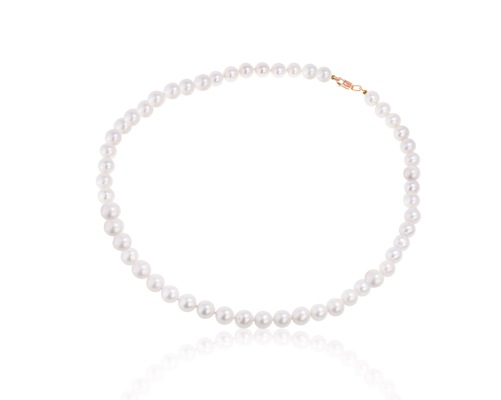 Женственное золотое ожерелье с жемчугом 280822/2