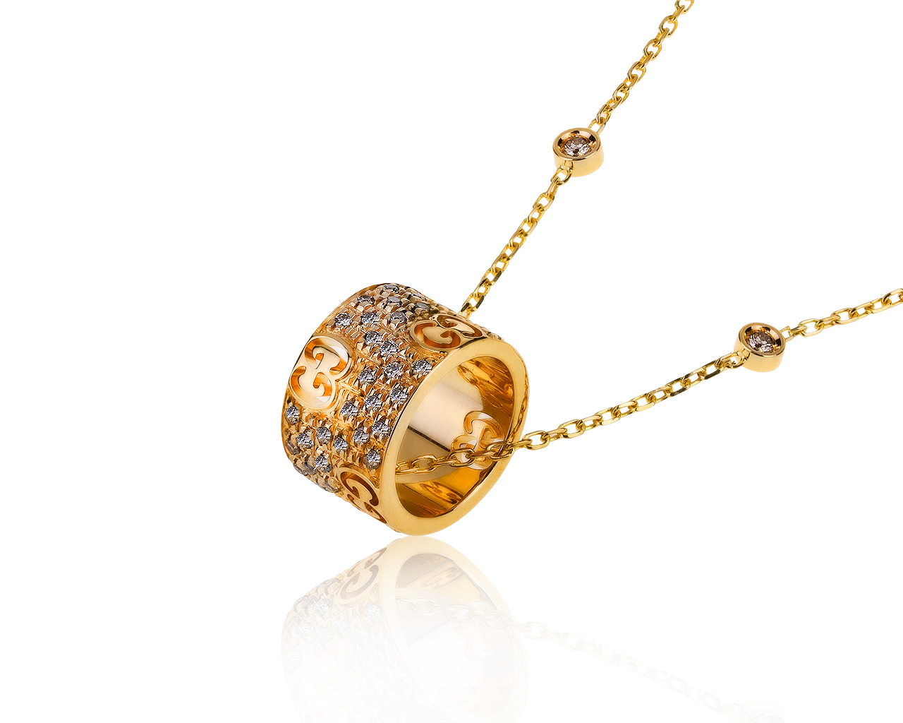 Оригинальный золотой кулон с бриллиантами 0.62ct Gucci 005900/00