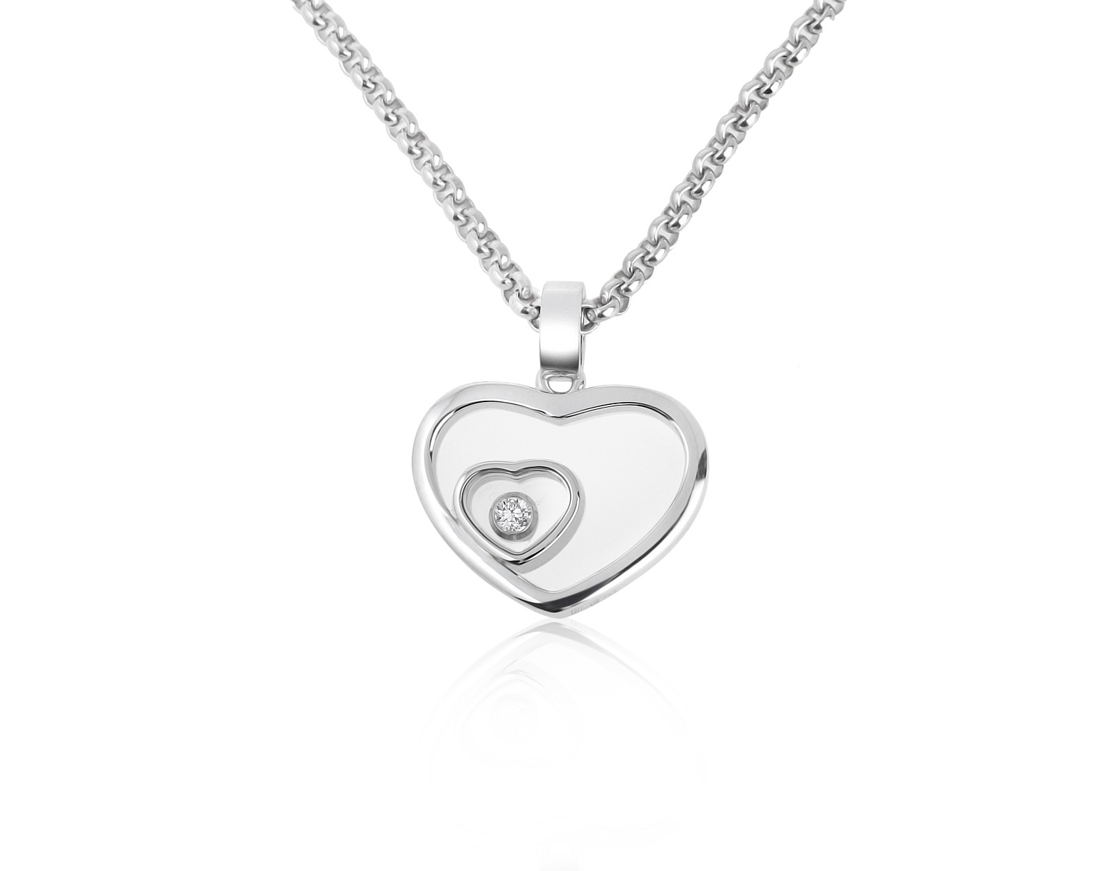 Оригинальный золотой кулон с бриллиантом 0.05ct Chopard Happy Diamond 030421/2