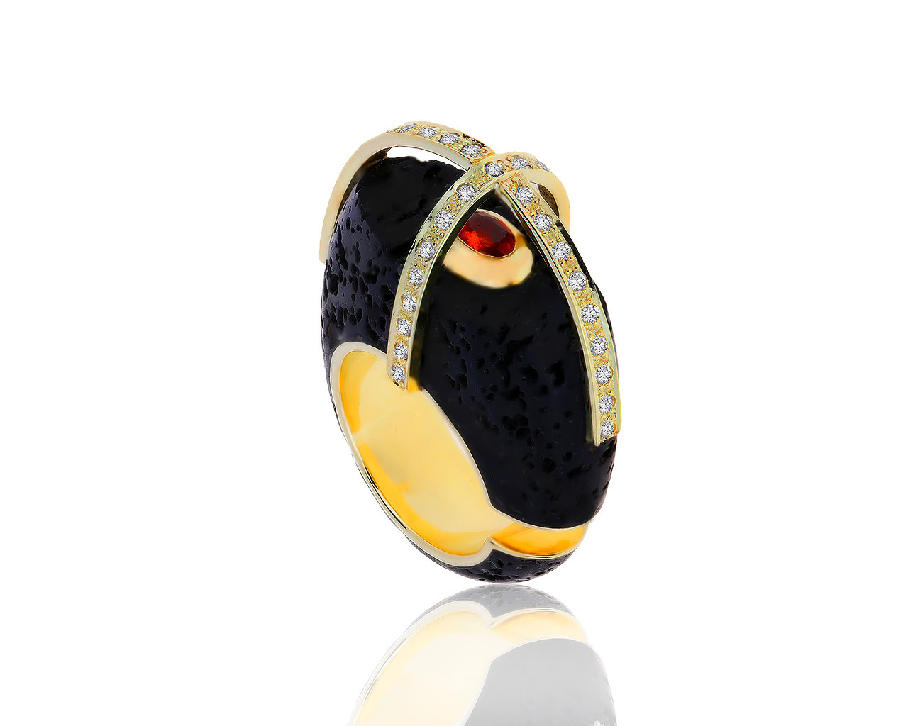 Оригинальное золотое кольцо с бриллиантами 0.55ct German Kabirski