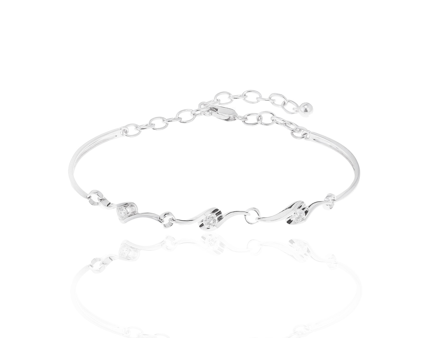 Волшебный золотой браслет с бриллиантами 0.26ct 250423/9