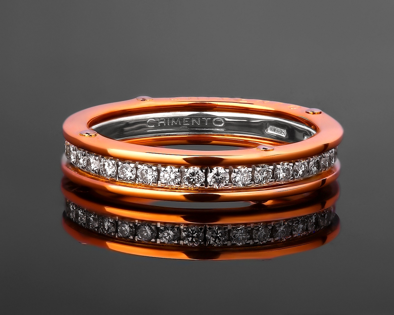 Золотое кольцо с бриллиантами 0.65ct Chimento