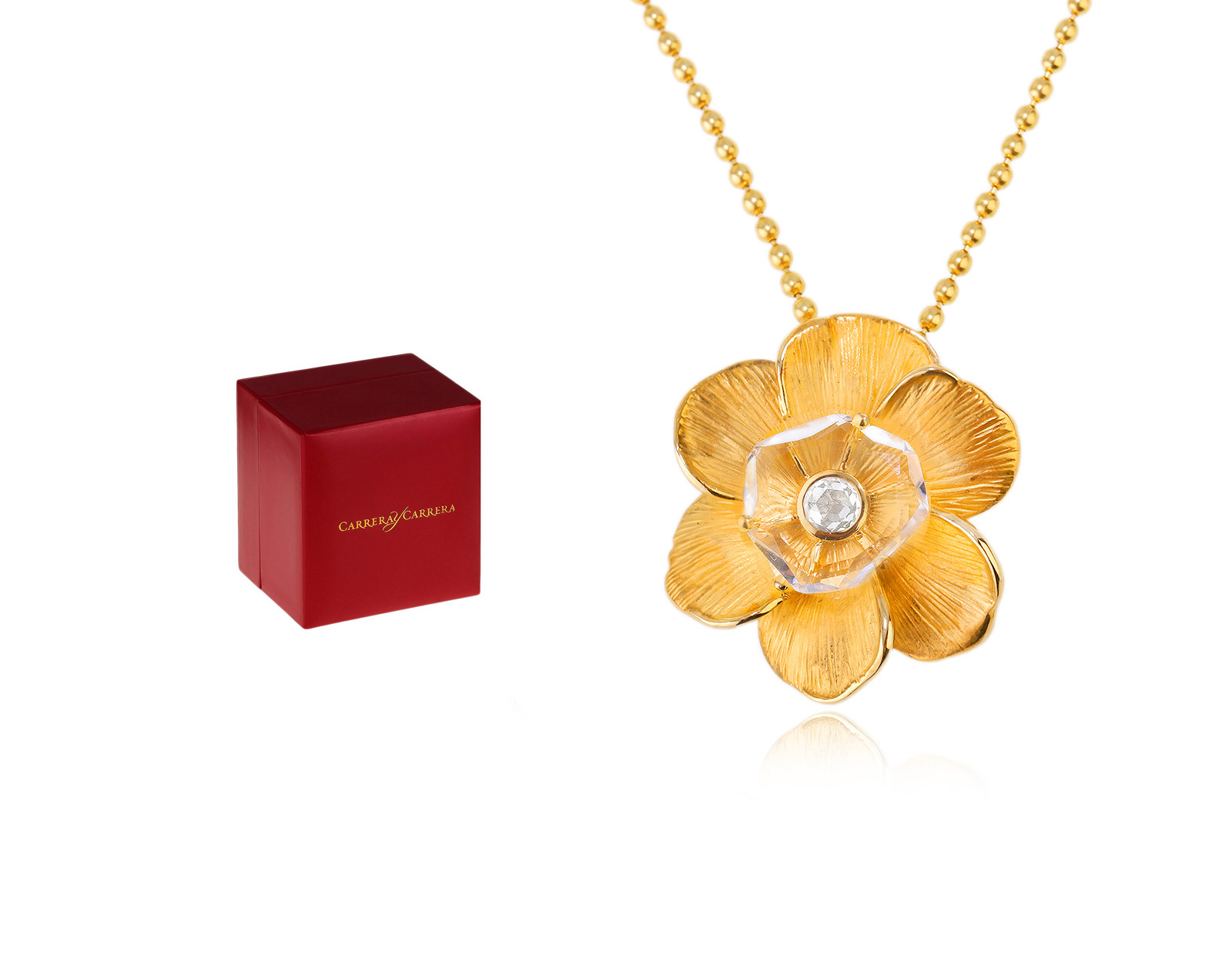 Оригинальный золотой кулон Carrera y Carrera Gardenia