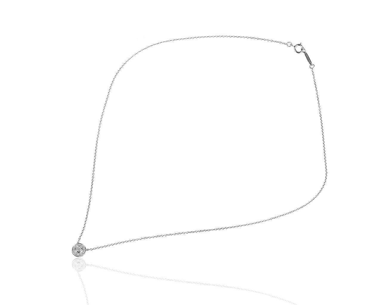 Платиновая подвеска с бриллиантами 0.12ct Tiffany&Co Circlet