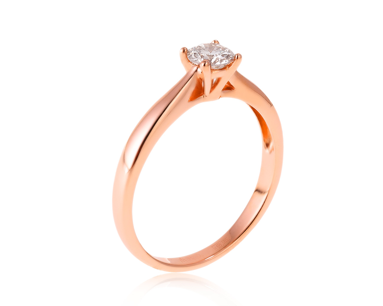 Оригинальное золотое кольцо с бриллиантом 0.39ct МЮЗ 130920/3 Оригинальное золотое кольцо с бриллиантом 0.39ct МЮЗ 130920/3