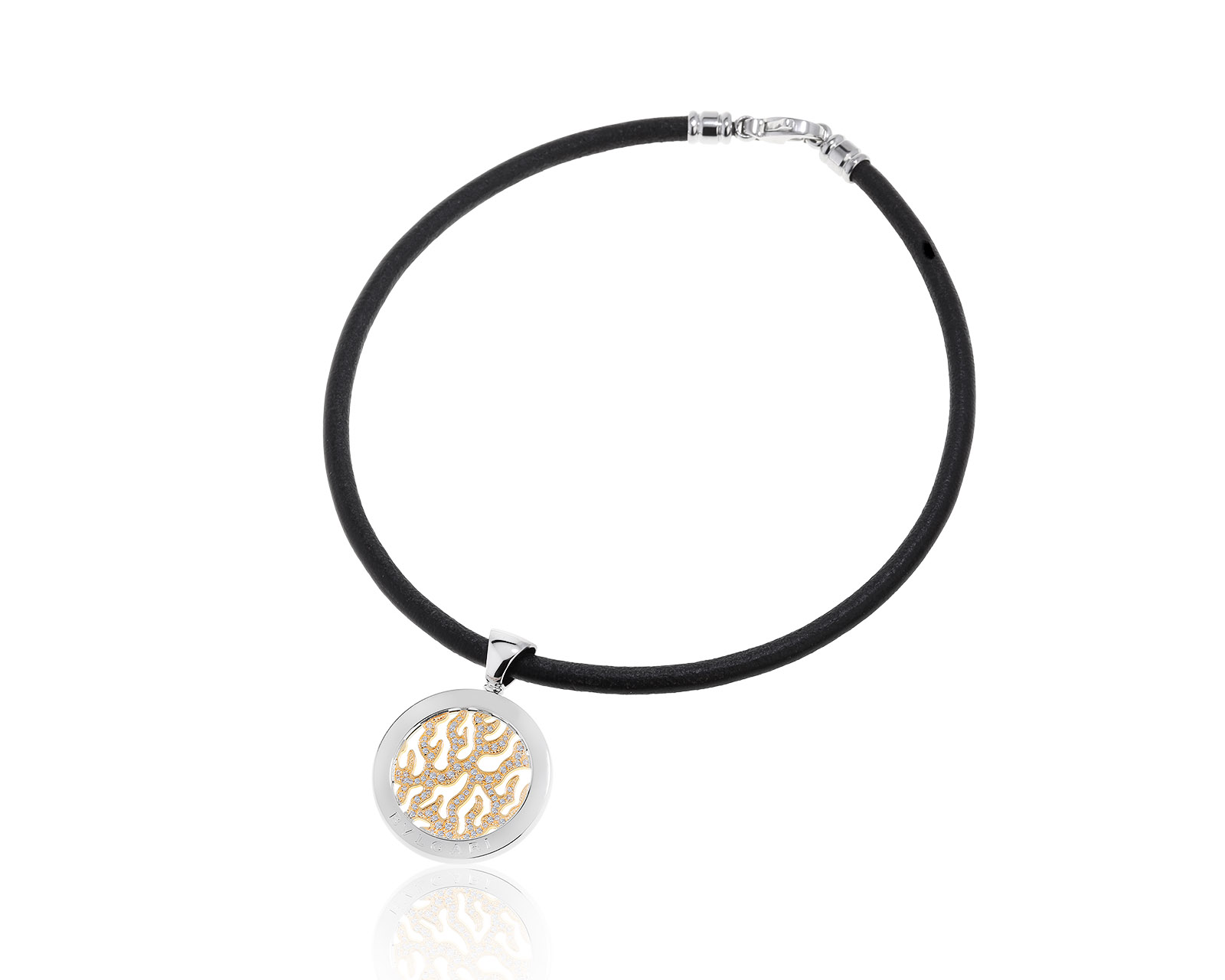 Оригинальный золотой кулон Bvlgari Tondo