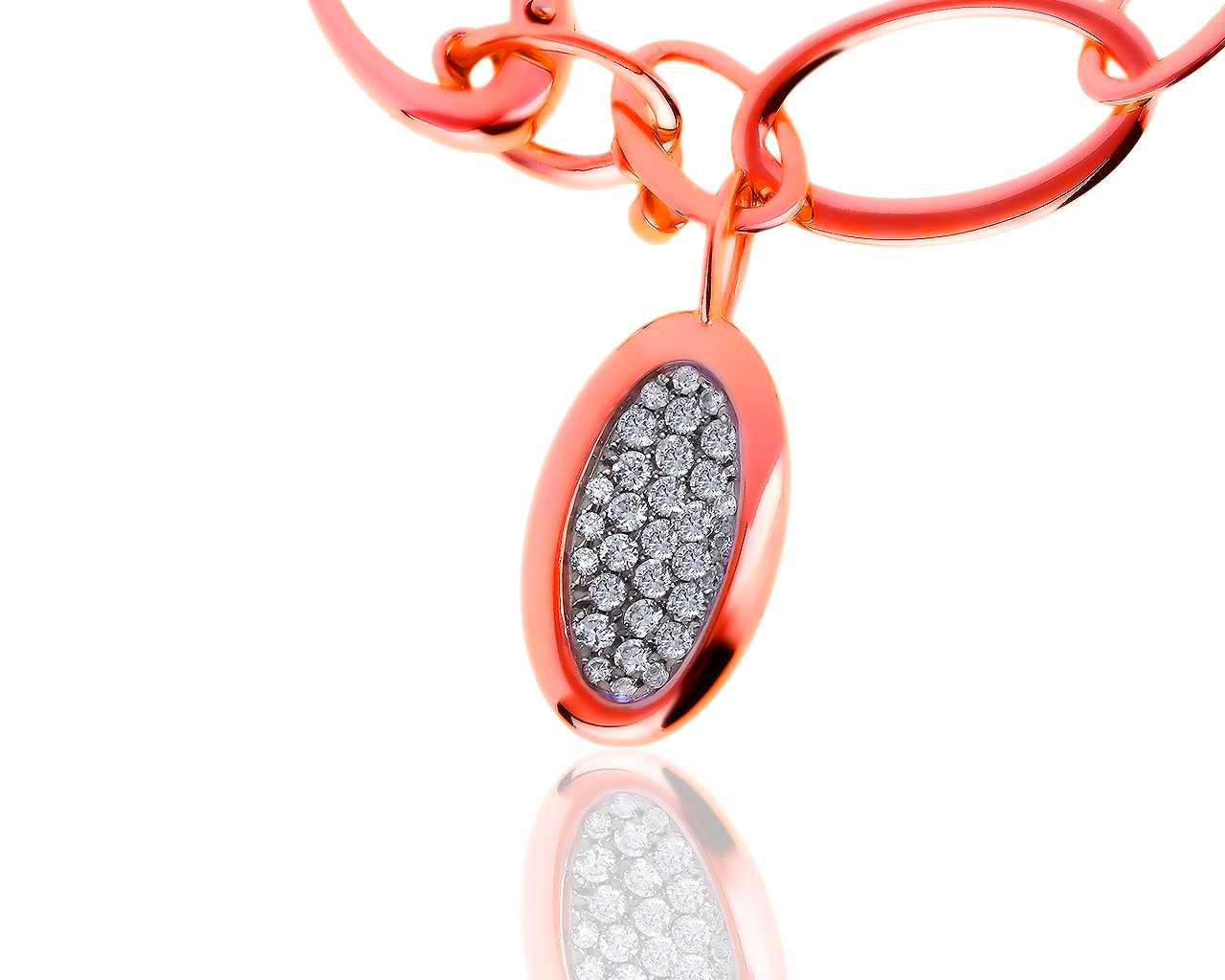 Оригинальный золотой браслет с бриллиантами 0.60ct и рубином 0.01ct Roberto Coin