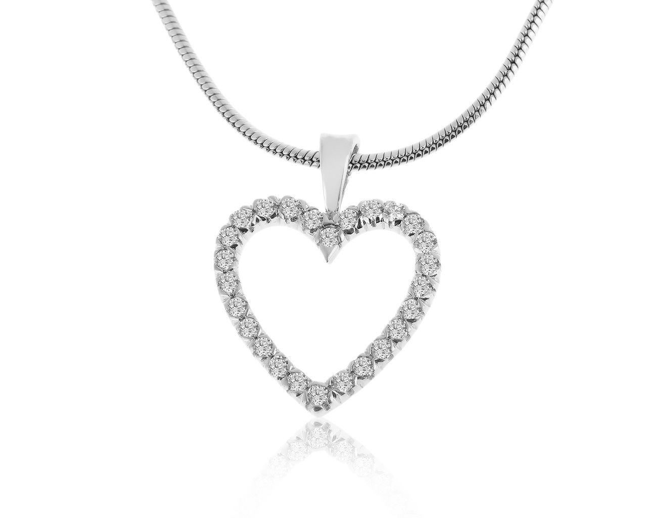 Романтичный золотой кулон с бриллиантами 0.52ct 201020/2