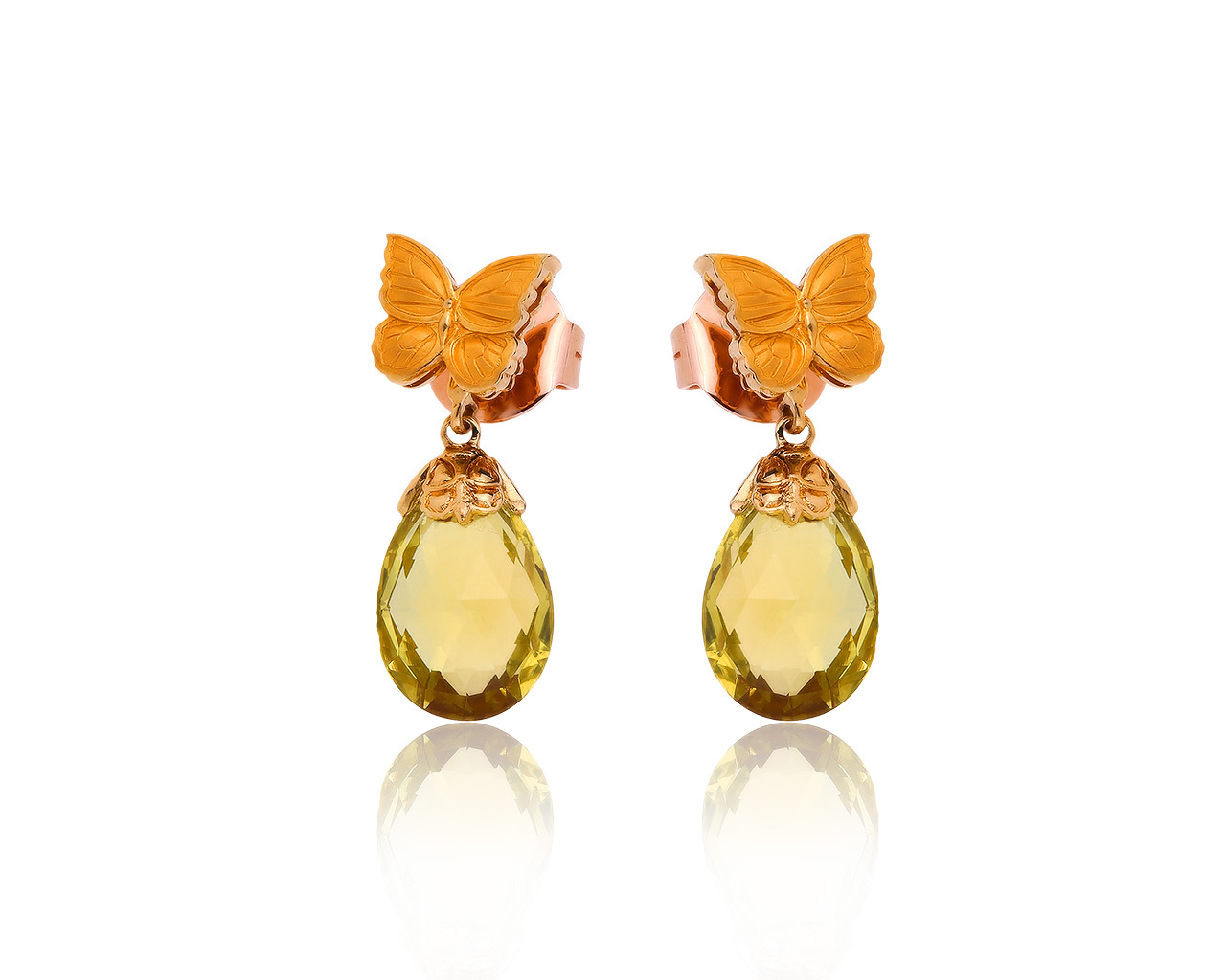 Оригинальные золотые серьги с цитринами 7.02ct Carrera y Carrera 210719/8