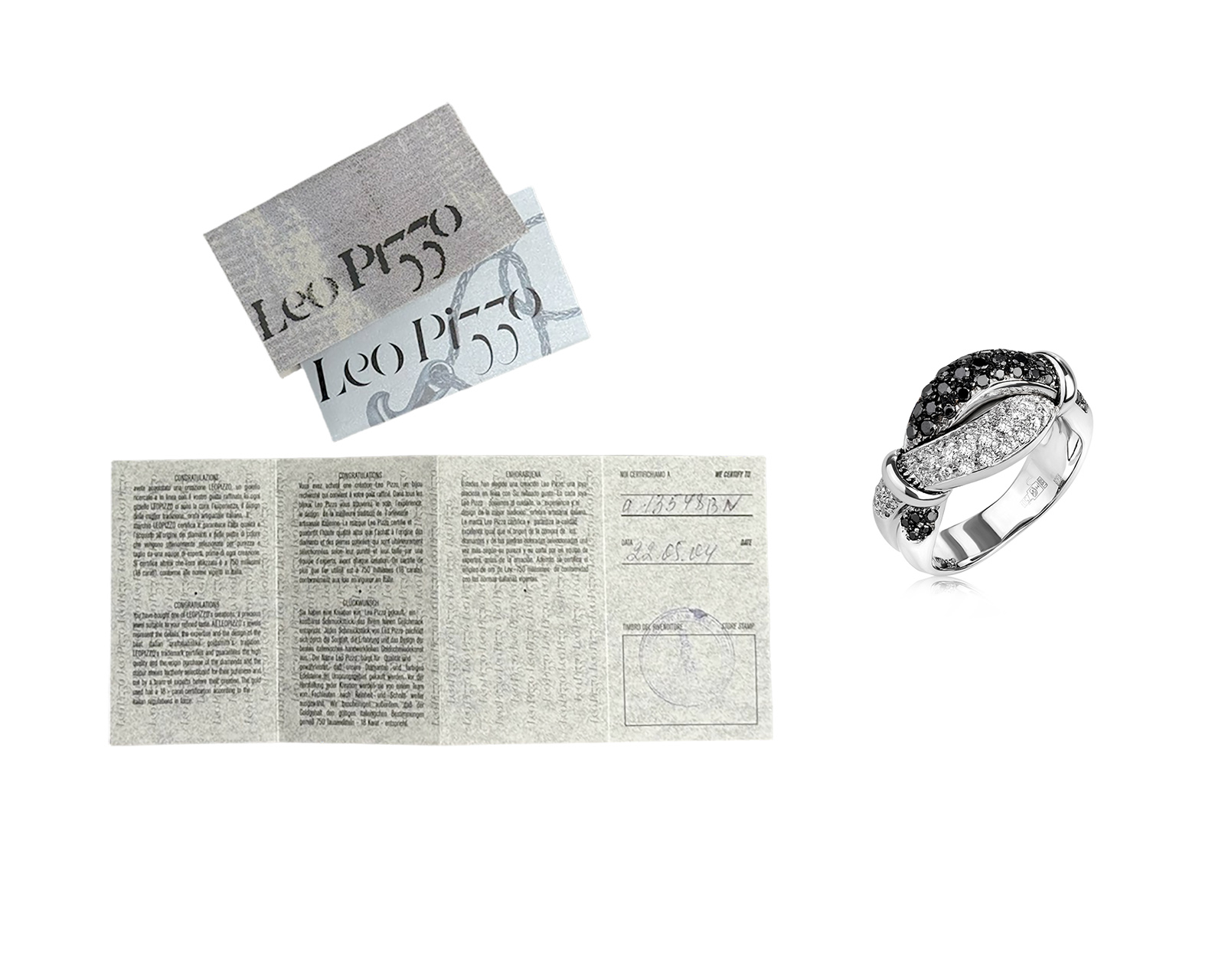 Оригинальное золотое кольцо с бриллиантами 0.60ct Leo Pizzo