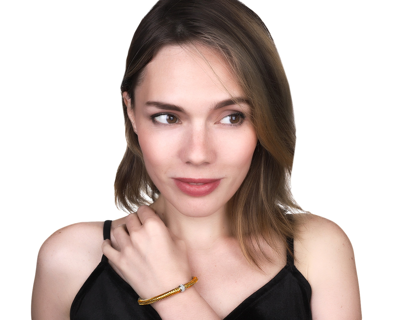 Оригинальный золотой браслет с бриллиантами 0.30ct Roberto Coin Primavera